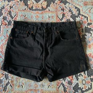 Levi’s Black Jean Shorts